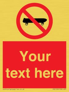 PV5139: Custom No Skateboarding Sign