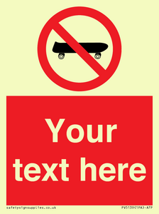 PV5139: Custom No Skateboarding Sign
