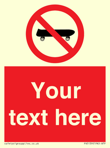 PV5139: Custom No Skateboarding Sign