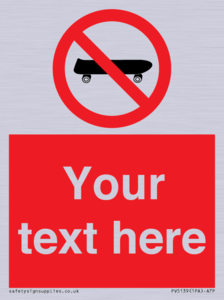 PV5139: Custom No Skateboarding Sign