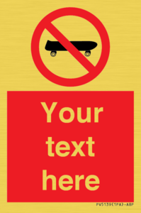 PV5139: Custom No Skateboarding Sign