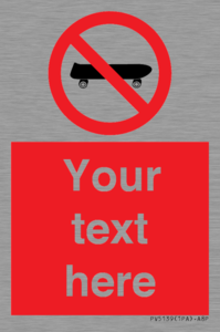 PV5139: Custom No Skateboarding Sign