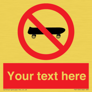 PV5139: Custom No Skateboarding Sign