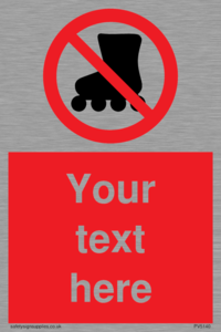 PV5140: Custom No Rollerblading Sign