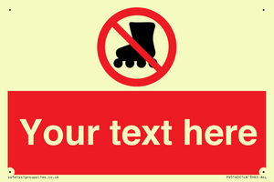 PV5140: Custom No Rollerblading Sign