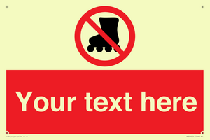 PV5140: Custom No Rollerblading Sign
