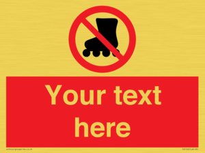 PV5140: Custom No Rollerblading Sign