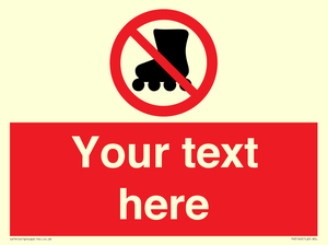 PV5140: Custom No Rollerblading Sign
