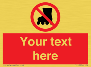PV5140: Custom No Rollerblading Sign