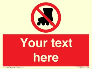 PV5140: Custom No Rollerblading Sign