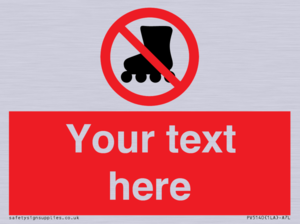 PV5140: Custom No Rollerblading Sign
