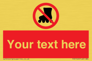 PV5140: Custom No Rollerblading Sign