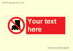 PV5140: Custom No Rollerblading Sign