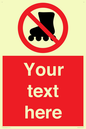PV5140: Custom No Rollerblading Sign