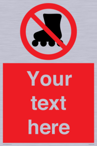 PV5140: Custom No Rollerblading Sign