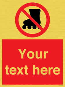PV5140: Custom No Rollerblading Sign
