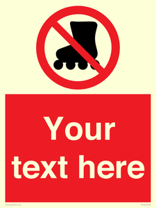 PV5140: Custom No Rollerblading Sign