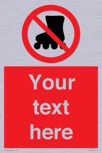 PV5140: Custom No Rollerblading Sign