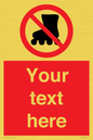 PV5140: Custom No Rollerblading Sign
