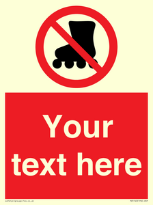 PV5140: Custom No Rollerblading Sign