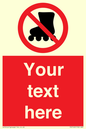 PV5140: Custom No Rollerblading Sign