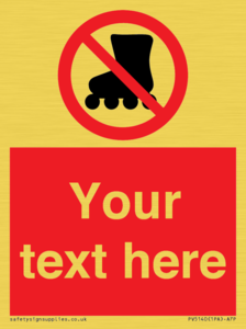 PV5140: Custom No Rollerblading Sign