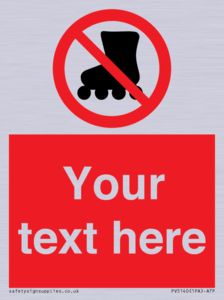 PV5140: Custom No Rollerblading Sign