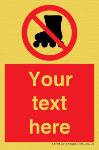 PV5140: Custom No Rollerblading Sign