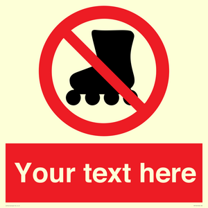 PV5140: Custom No Rollerblading Sign