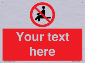 PV5141: Custom No Sitting Sign
