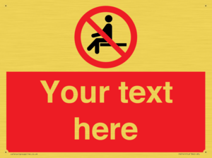 PV5141: Custom No Sitting Sign