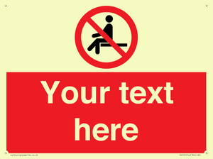 PV5141: Custom No Sitting Sign