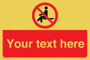 PV5141: Custom No Sitting Sign