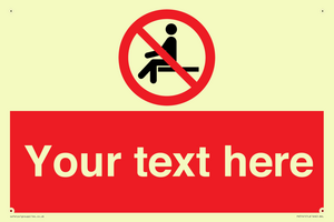 PV5141: Custom No Sitting Sign