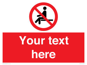 PV5141: Custom No Sitting Sign