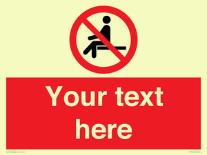 PV5141: Custom No Sitting Sign