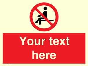 PV5141: Custom No Sitting Sign