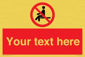 PV5141: Custom No Sitting Sign