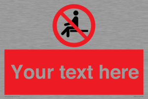 PV5141: Custom No Sitting Sign