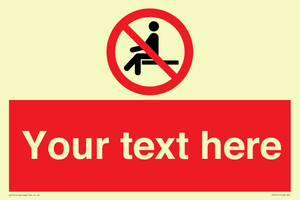 PV5141: Custom No Sitting Sign