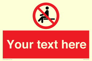 PV5141: Custom No Sitting Sign