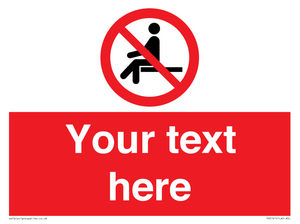 PV5141: Custom No Sitting Sign