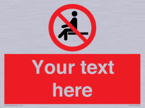 PV5141: Custom No Sitting Sign