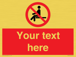 PV5141: Custom No Sitting Sign