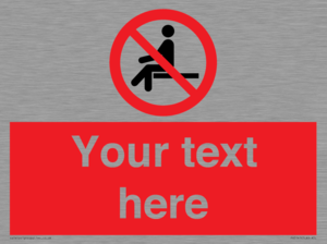 PV5141: Custom No Sitting Sign