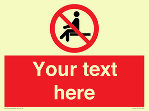 PV5141: Custom No Sitting Sign