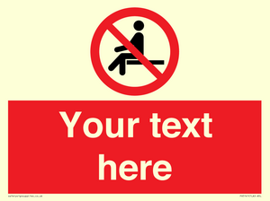 PV5141: Custom No Sitting Sign