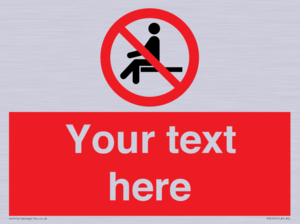PV5141: Custom No Sitting Sign