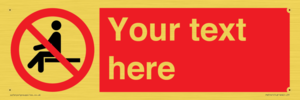 PV5141: Custom No Sitting Sign