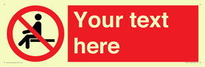 PV5141: Custom No Sitting Sign